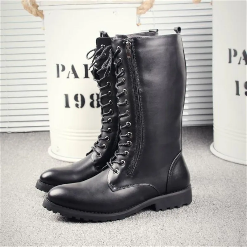 Men\'s Outdoor Shoes Male Boots Fashion  Non-Slip Casual Shoes boots Punk Vintage zipper biker boots