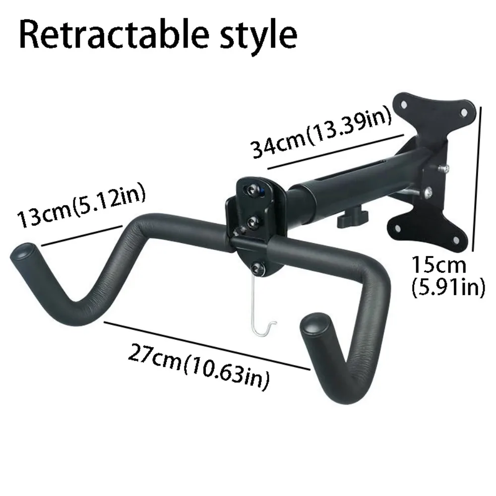 

Foldable Design Wall Beam Bike Rack Space Saving Wall Hanger Stretchable Bike Holder Wall Hook 360 Degree Rotating Rack