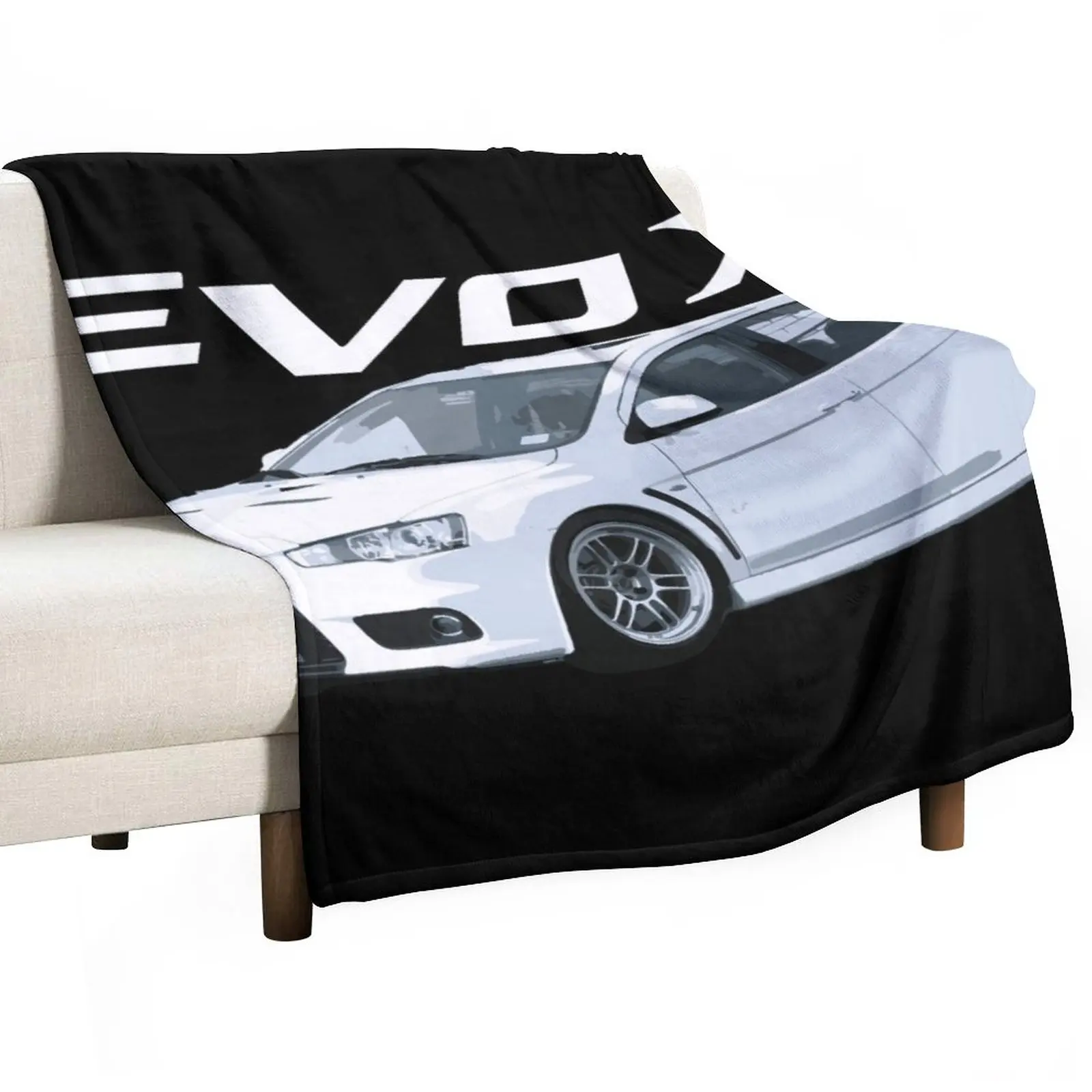 

New Evo X Wicked White RPF1 Throw Blanket Plaid on the sofa Summer Bedding Blankets