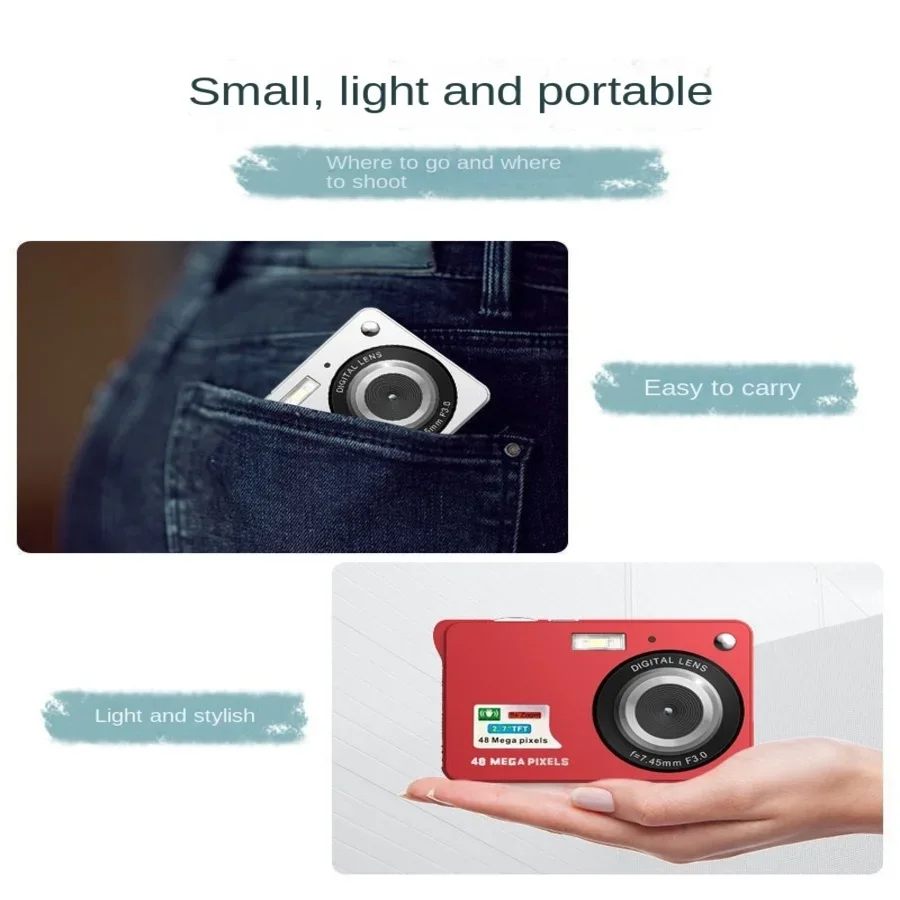 Digital Camera for Photography Digital Zoom Children Campact Video Camera Auto focus Anti-shake Beginner MP3 Player Vlog Camera