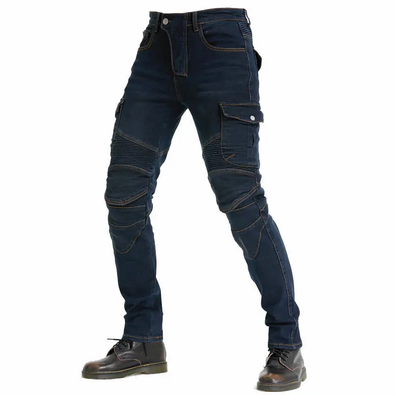 Motorcycle casual straight-leg loose-fitting riding jeans 06 motorcycle anti-fall racing pants for men and women with CE certifi