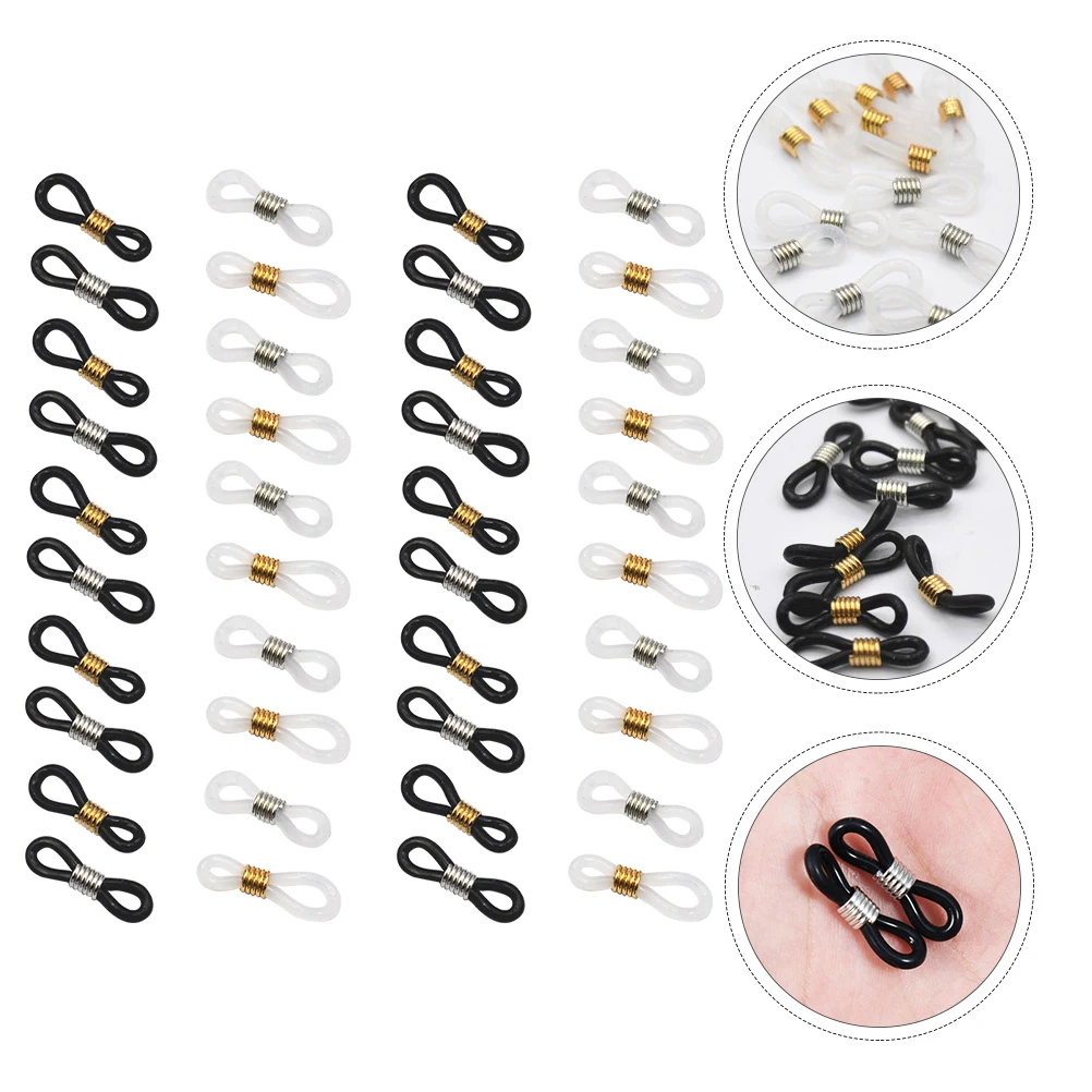 

40Pcs Eye Chain Non-Slip Silicone Clips Durable DIY Eyeglass Buckle Eye Chain Accessory Non-Slip Clip DIY Accessories