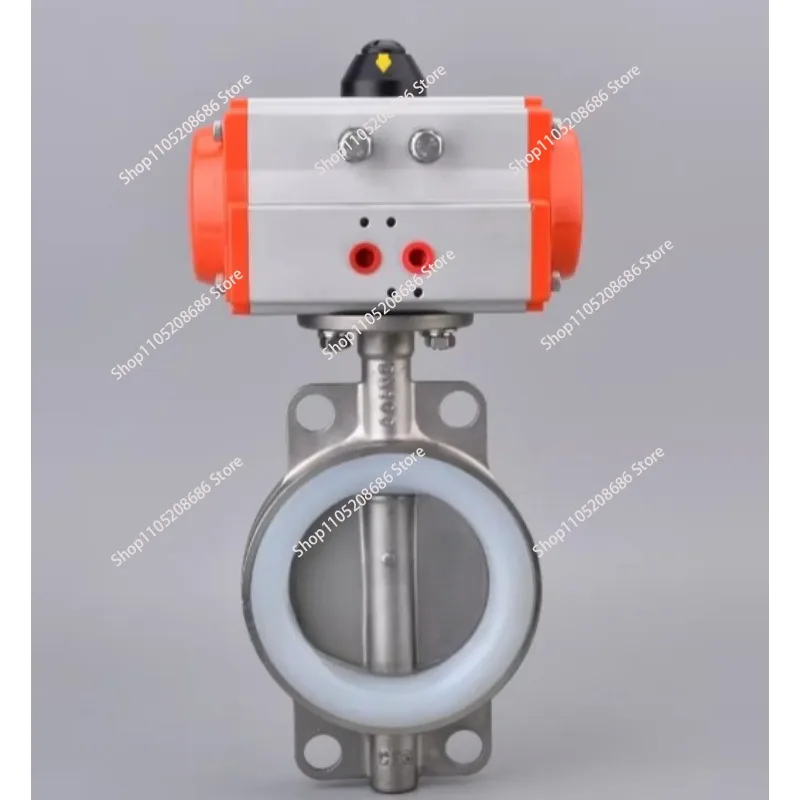 for D671F-16P stainless steel clamp type pneumatic PTFE butterfly valve DN50 65 80 100 125 150