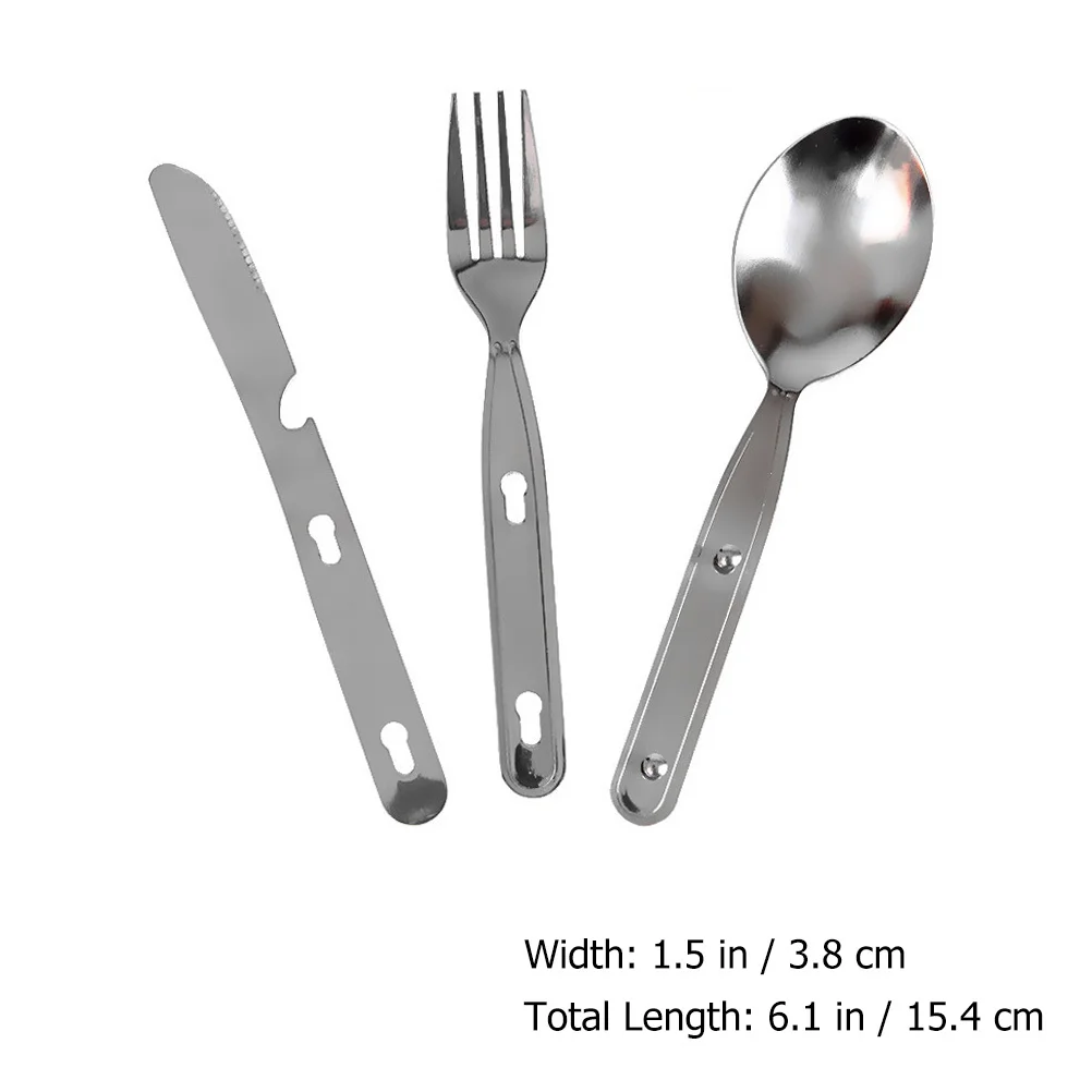 1 مجموعة طوي شوكة قاعدة الملاعق قسط التخييم أدوات المائدة للمشي تسلق شواء المحمولة صعبة مقاومة للاهتراء مجموعة أدوات المائدة