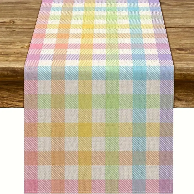 VIKAMA Dopamine Refreshing Ins Style Table Flag Placemat Set Waterproof And Anti Slip Kitchen Dining Table Mat view 2