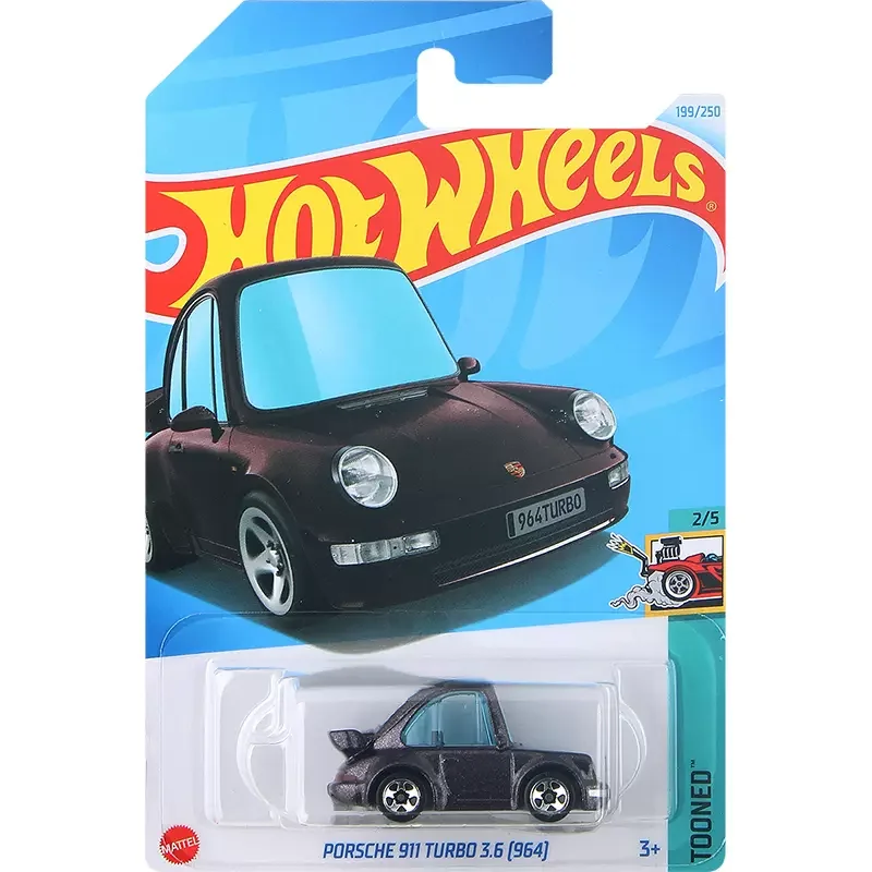 24K Original Hot Wheels Sports Car Porsche 911 Turbo 3.6 (964) Toys for Boy 1/64 Diecast Vehicle Alloy Model Tooned Collect Gift