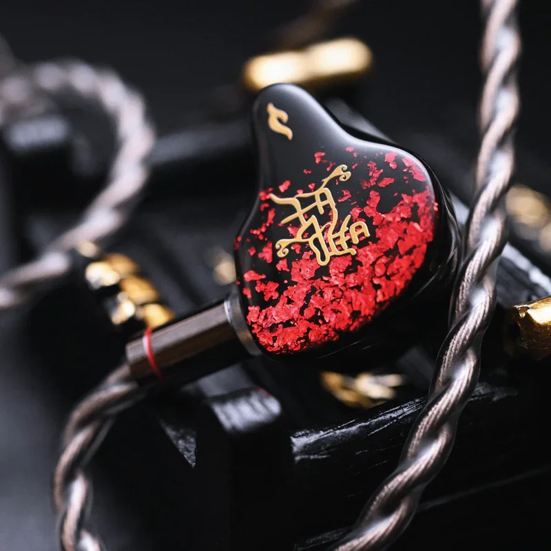 Tangzu NEZHA 6BA +1PZT Multi Driver Hybrid Earbuds In-Ear Wired Earphones IEM Monitors Headset with 0.78mm 3.5+4.4mm Plug Cable
