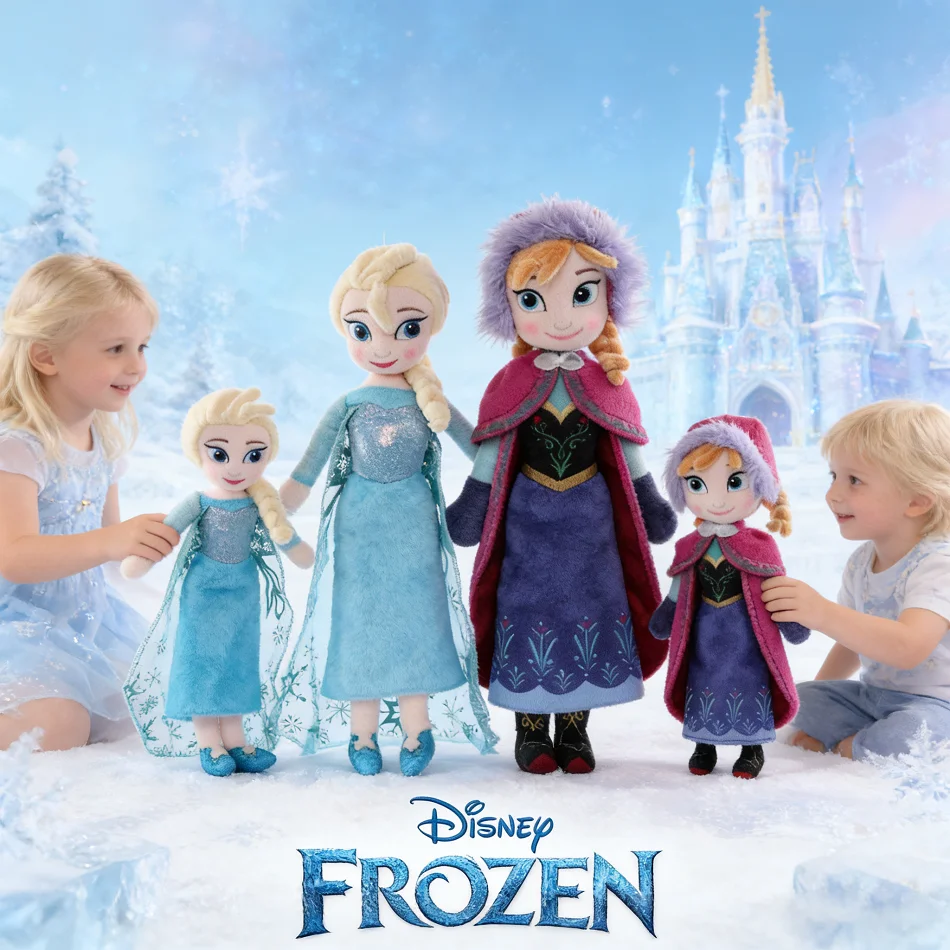 40 CM Frozen Anna Elsa Puppen Schneekönigin Prinzessin Anna Elsa Puppenspielzeug Gefüllte Frozen Plüschtiere Kinderspielzeug Geburtstags- und Weihnachtsgeschenk