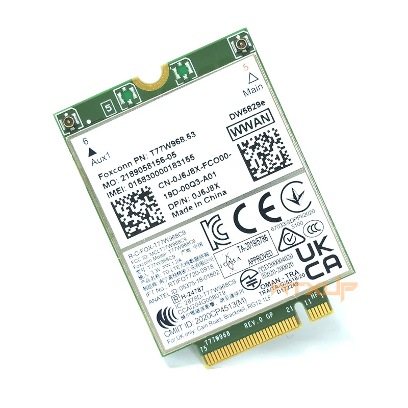 T77W968 DW5829e-eSIM DW5829e X20 LTE Cat9 450Mbps FDD-LTE TDD-LTE 4G Module For Dell 7320 7330 7520 7530 7430 Laptop