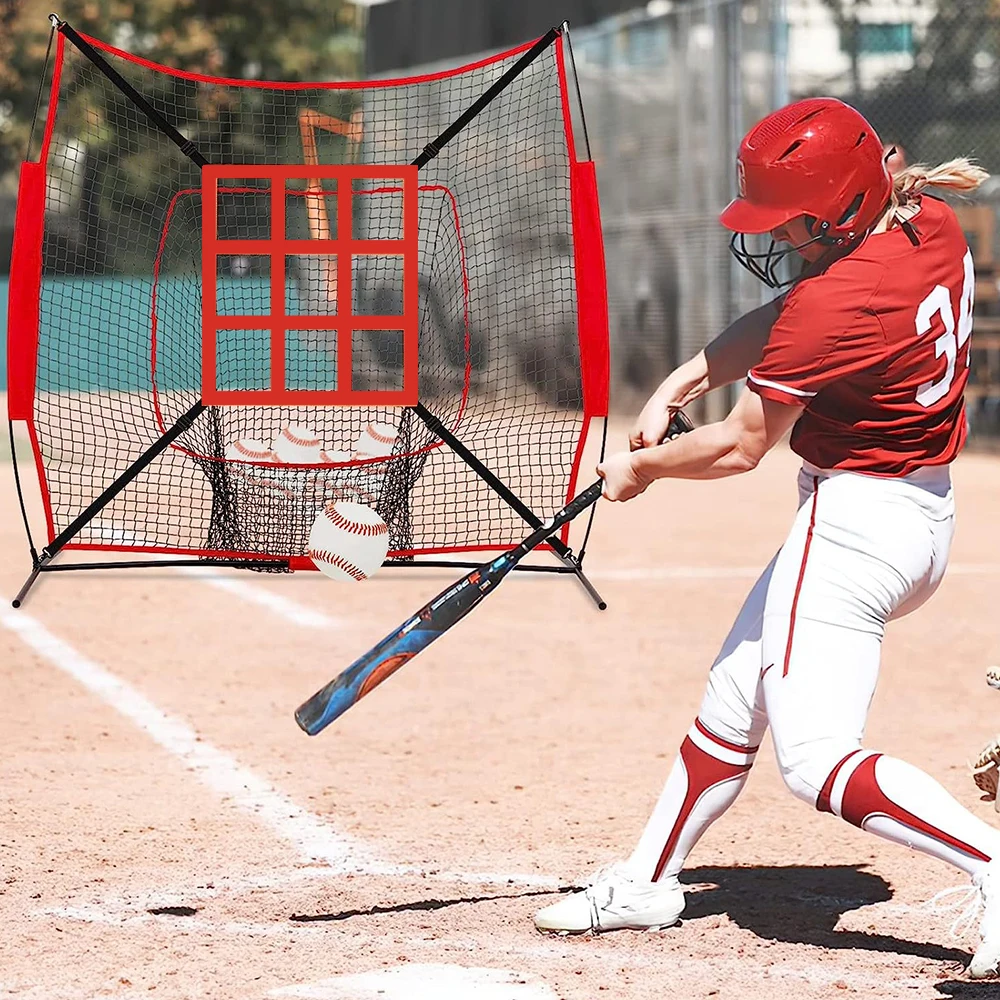 Red de práctica de béisbol, entrenamiento de precisión de práctica, zona de ataque de lanzamiento, zona de ataque para golpear, bateo y atrapar