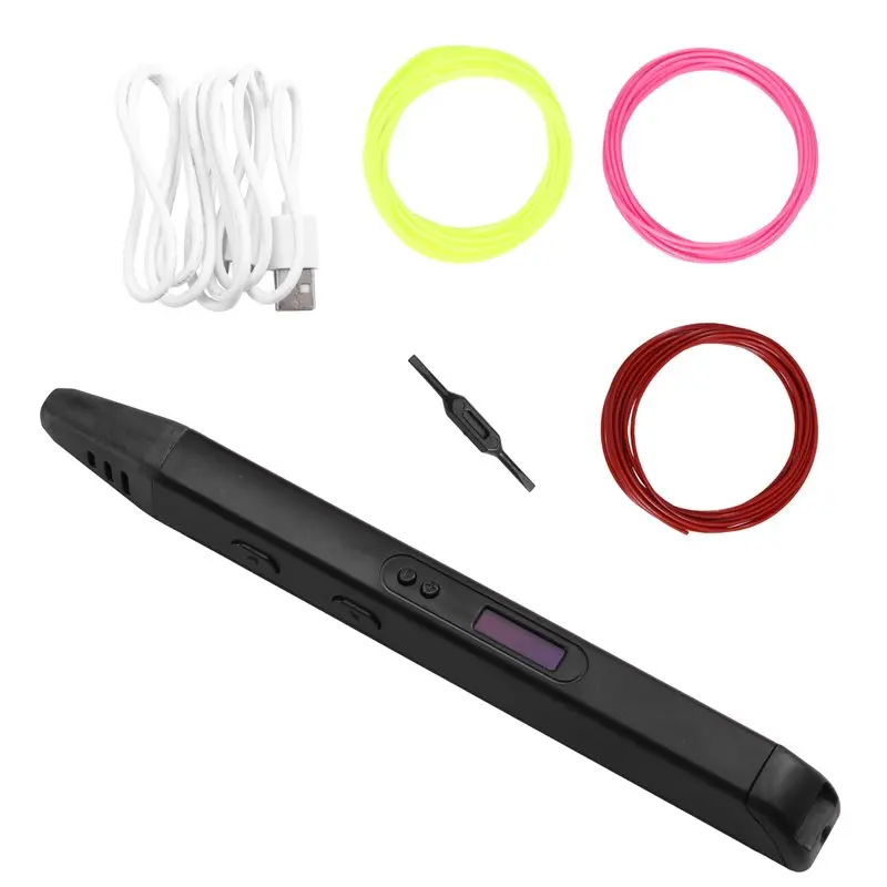 N35R-RP800A 3D Pen With OLED Display Scribble Pen 3D Printing Technology For Doodling Making Including PLA Filament