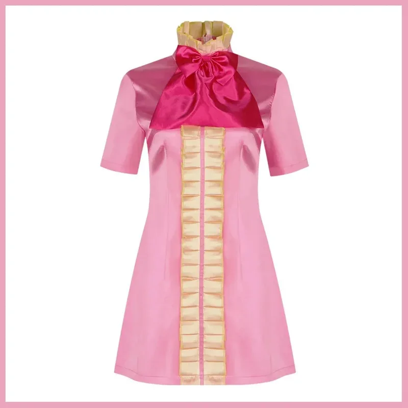 

asdh8@Anime Vinsmoke Reiju Cosplay Costume Vinsmokefamily Gelma Kingdom Princess Sexy Pink Dress Bowknot Woman Kawaii Carnival S