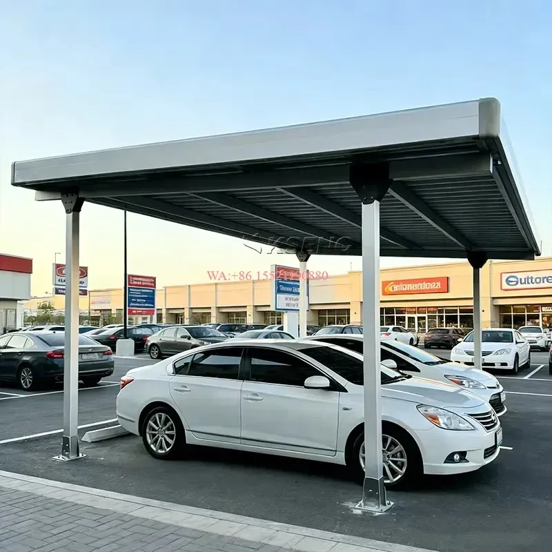wmwmnu European Stock Fast Installation 10kw Solar Carport Waterproof PV Panels Parking Racking Structure for Solar Aluminum