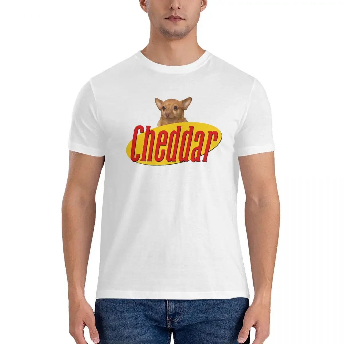 

Cheddar Show T-Shirt for Men Cotton Oversized T Shirts Men's Tees Short Round Neck Summer Clothes Tops S-6XL