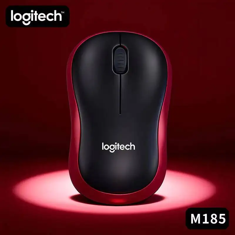

Logitech M185 Wireless Mouse Portable Optical Mouse Long Battery Life Ambidextrous for Left Right Hand
