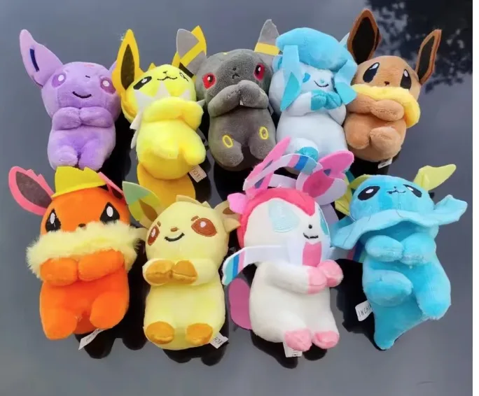 

Pokemon Glaceon Umbreon Leafeon Plush Toys Jolteon Espeon Flareon Eevee Sylveon 10cm Keychain Pendant Stuffed Doll Gifts