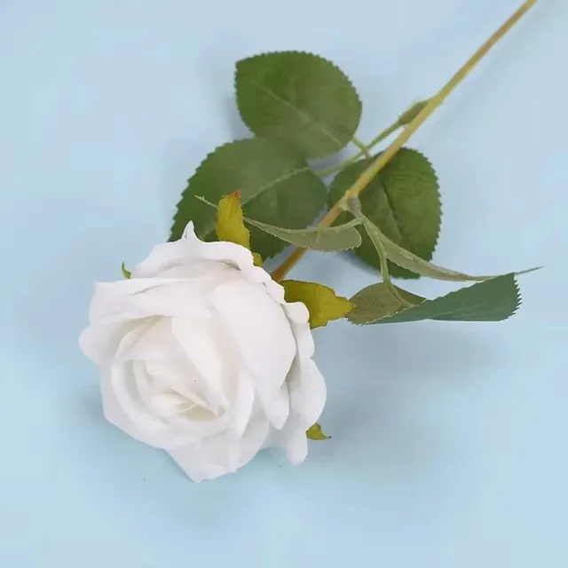 3/5 Stück lebensechte künstliche blaue Rosenblüten, Seidenblumenzweig für Zuhause, Hochzeit, Brautstrauß, Valentinstag, Party-Dekoration – Detail 11