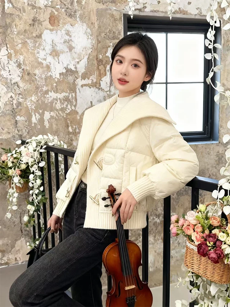 

Хлопковое джето больших размеров, свободное или Thiened, вязаное женское зимнее пальто на пуговицах с модным дизайном