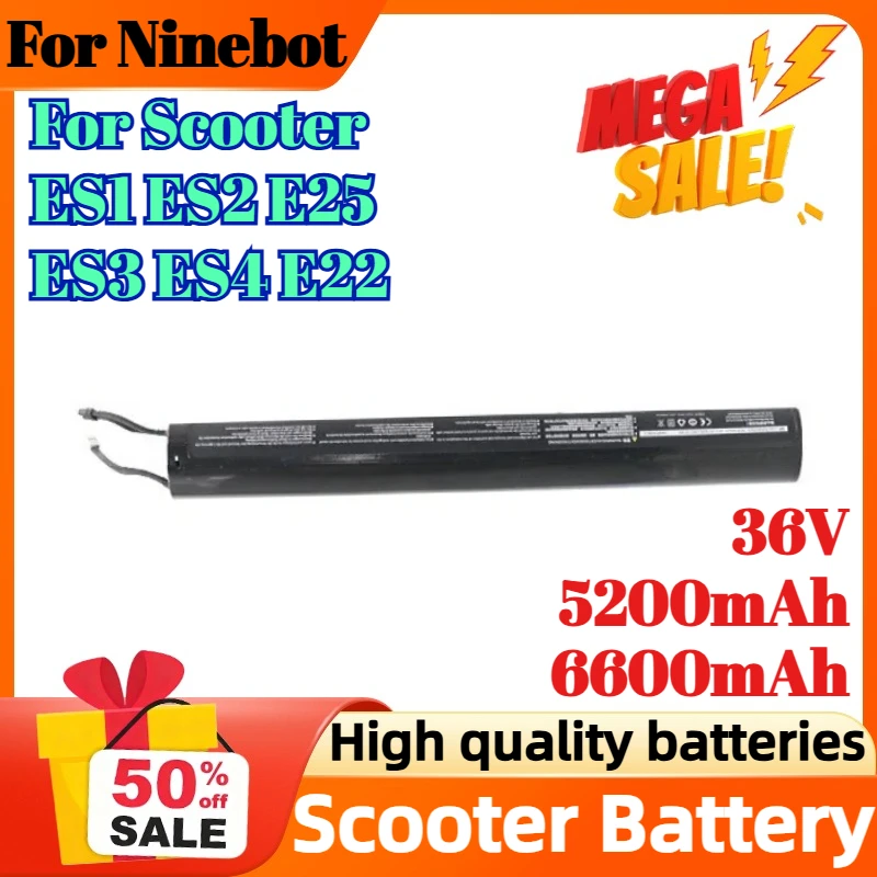 

36V 5200mAh 6600mAh for Ninebot Scooter ES1 ES2 E25 ES3 ES4 E22 Intelligent Electric Scooter Internal Built in Battery