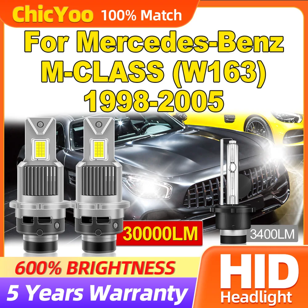 

30000LM HID Xenon Headlight Bulbs 300W Turbo Auto Lamps 12V 6000K White For Mercedes-Benz M-CLASS (W163) 1998-2003 2004 2005