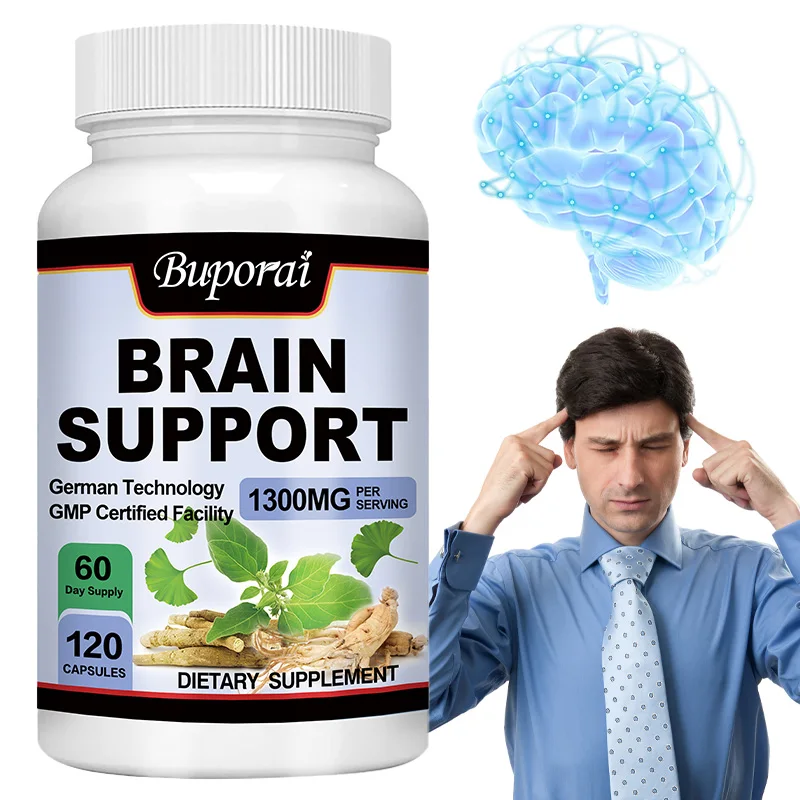 

Brain Support Supplement - Supports Brain Function, Enhancing Memory, Concentration, Clarity of Thought, and Cognitive Abilities