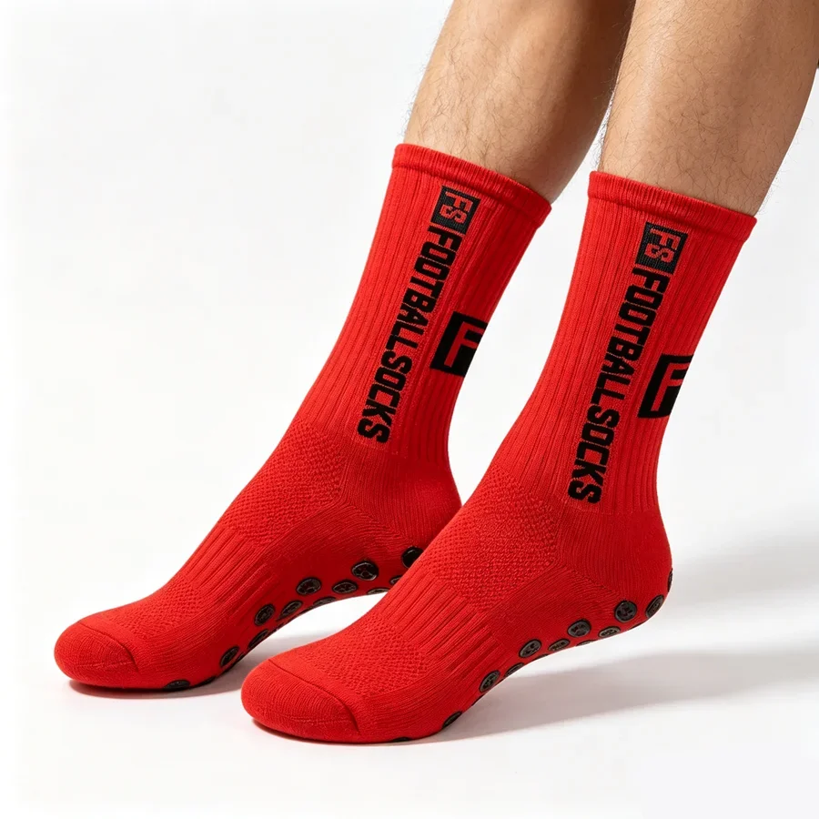 3/6/9pairs unisex non slip grip football baseball breathable towel bottom shockproof professional athletic exercise socks view 5