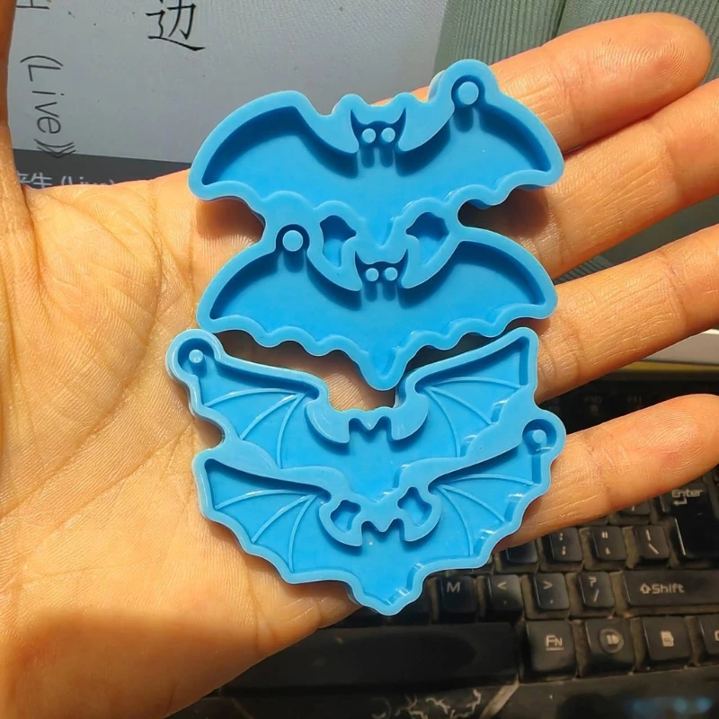 2 Pack Bat Earrings Mold Keychain Decoration Silicone Material for Earring