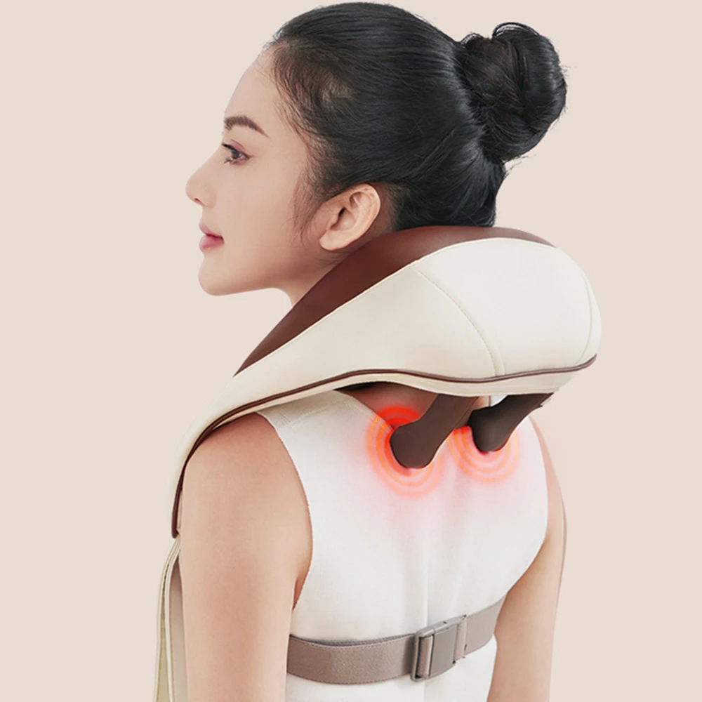 

Neck and Shoulder Massager Heated Back Massager U Shape Deep Kneading Electric Massage Pillow shawls For Neck Waist