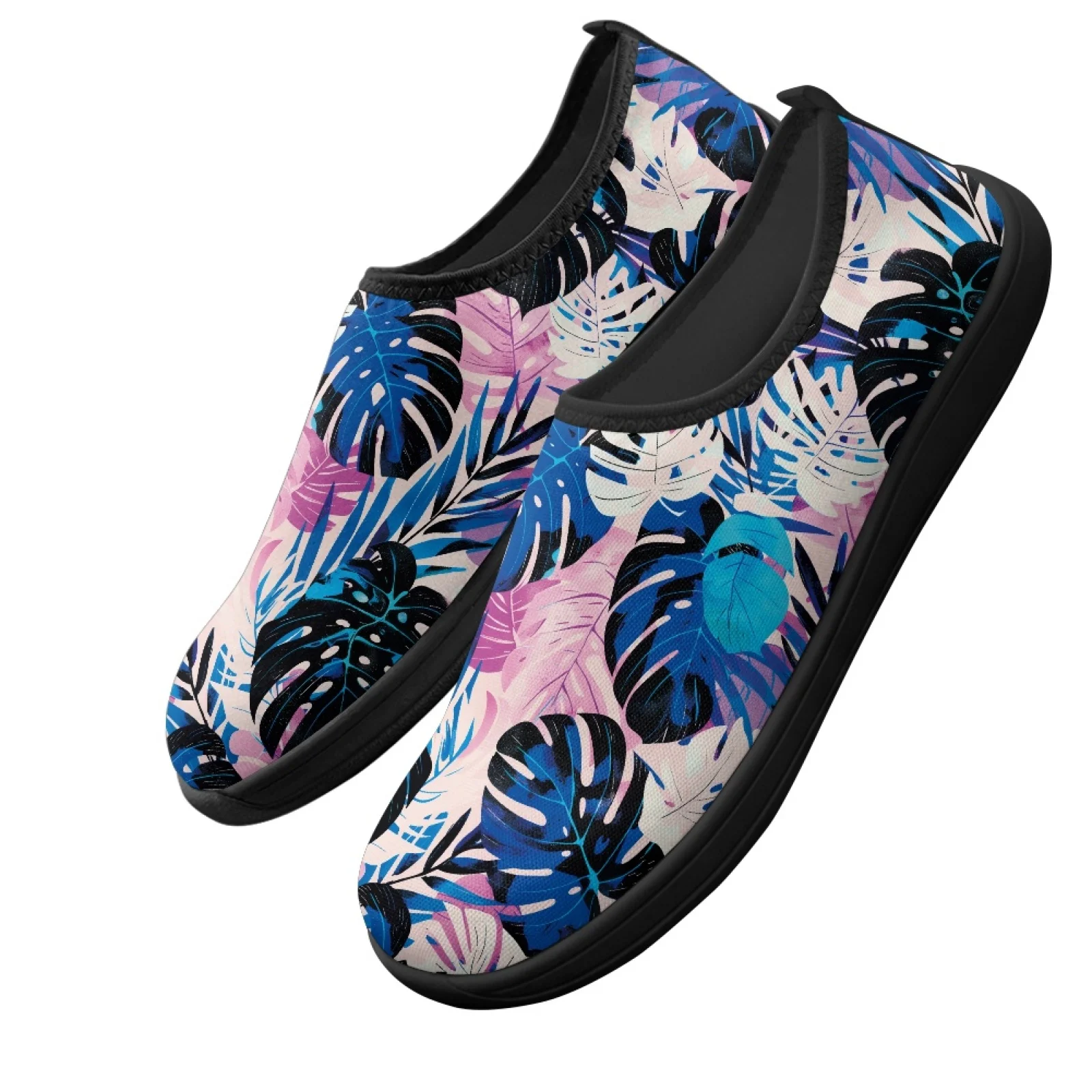 PENSTROLL Tropical Leaves Lightweight Walking Running Shoe Workout Trainers for Casual Slip On Casual Running Shoes