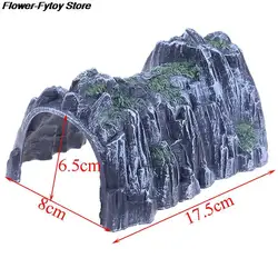 Cave Model 1:87 Scale DIY Sand Table Model Railway Train Tunnel Garden Miniatures Figurines Art Crafts Gift For Home Decor