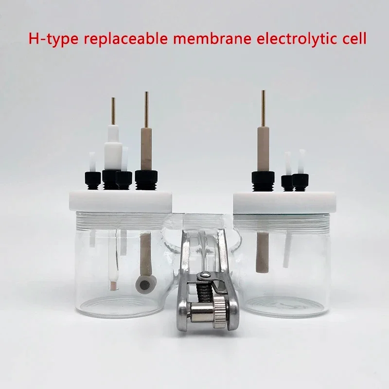 H-type Sealed Two-compartment Electrolytic Cell 10-500ml Three Electrode Exchangeable Ion-exchange Membrane Electrochemical Cell