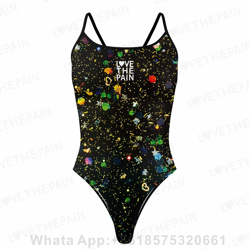 Love The Pain Women One-Piece Swimsuit Sexy Back Monokini 2023 Bathing Suits Beachwear Triathlon Functional Training Swimwear