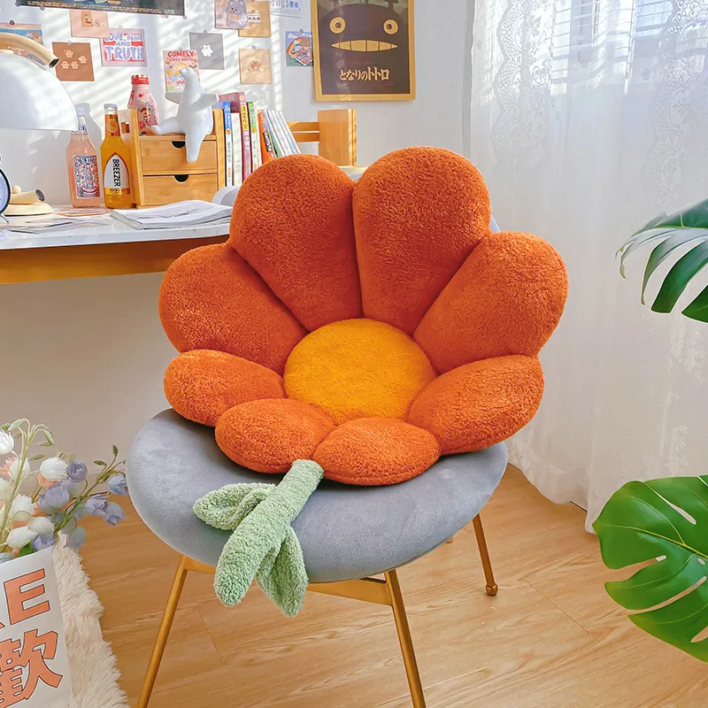 Ins Flor De Pelúcia Sofá Almofadas, Cadeira De Escritório, Almofada Traseira Lombar, Soft Elastic Decoração Almofadas, Bonito Inverno Oreiller