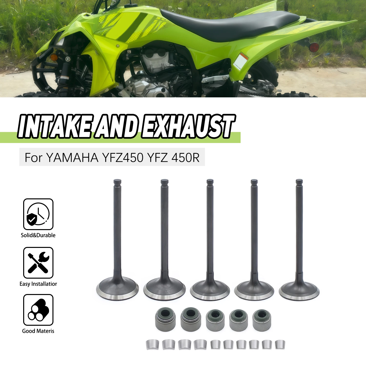 

Motorcycle Parts Engine Valve Stem Intake Valve Stem For Yamaha YFZ450X 2010-2011 YFZ450R SE 2010-2023 WR450F YZ450F