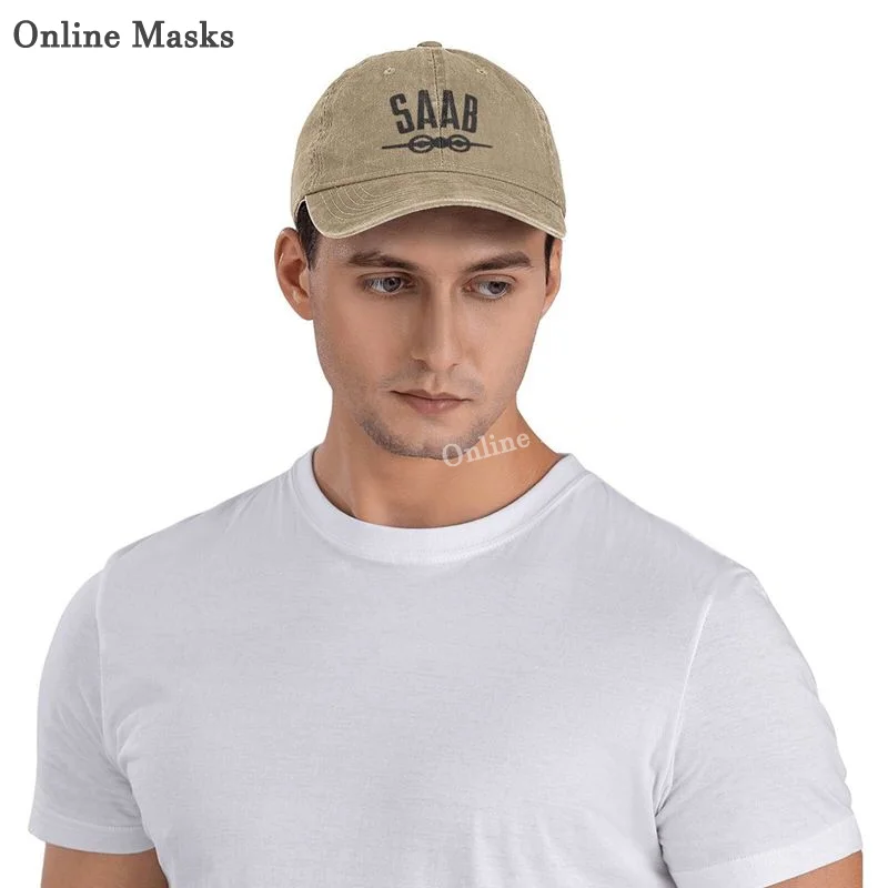 Saab Hat Trucker Mesh Baseball Cap Vintage Racing Caps Car Logo Snapback Hats