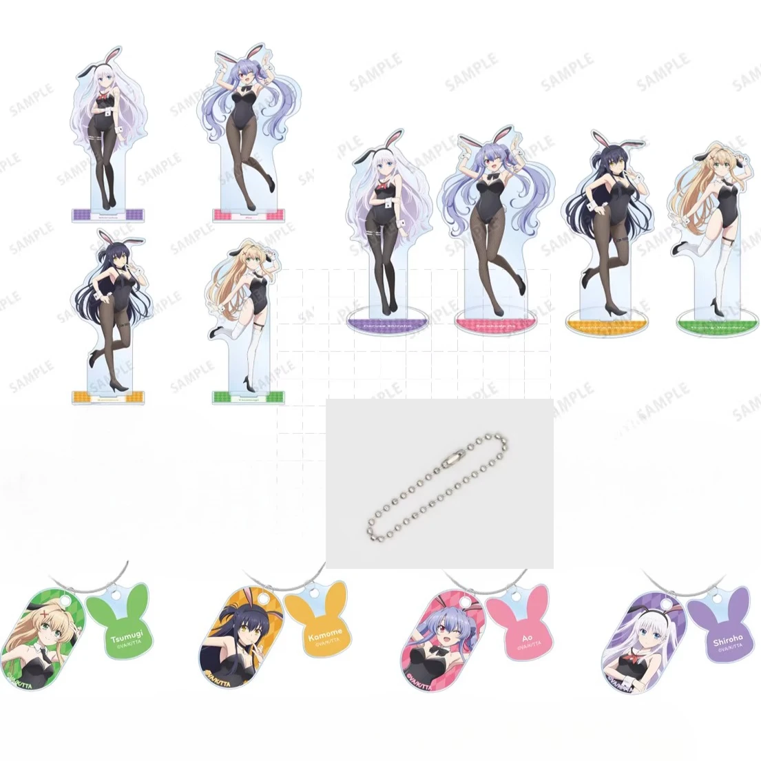 

Game Kushima Kamome Tsumugi Wenders Naruse Shiroha Sorakado Ao Acrylic Stand Figure Doll Anime Keychain Cosplay Toy for Gift