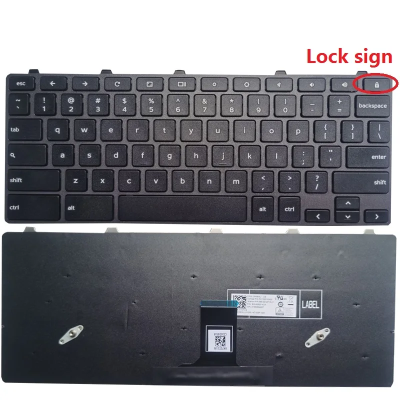 New US laptop Keyboard for Dell Chromebook 11 5190 2-in-1 3100 0H06WJ 00D2DT