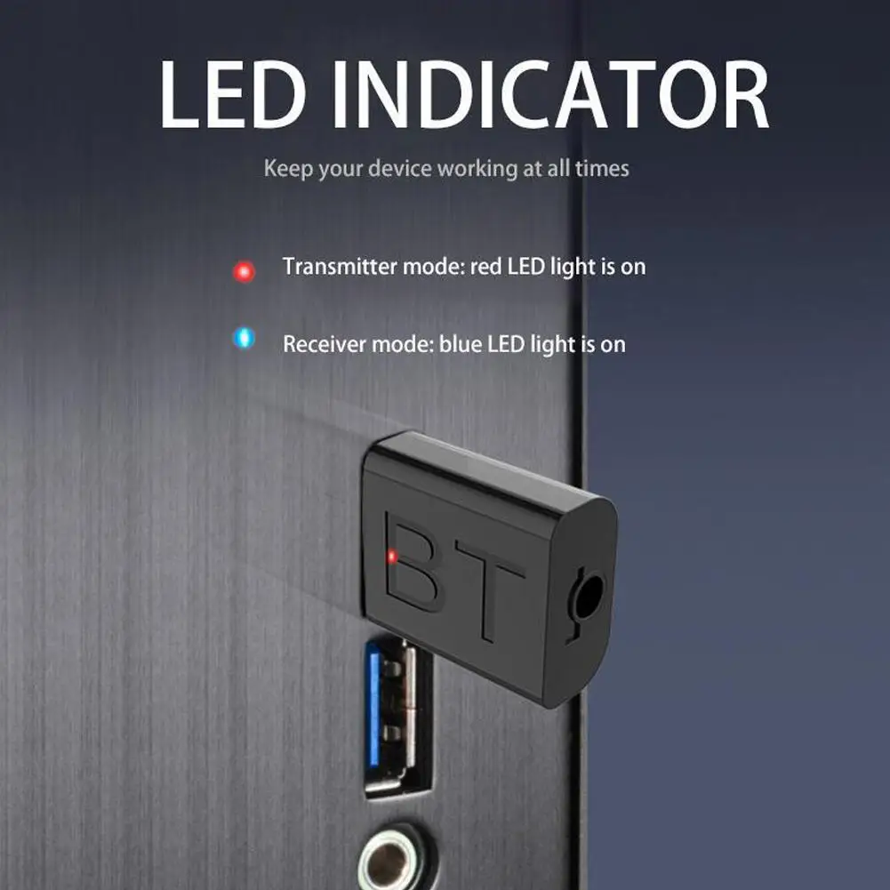 USB 2,0 Compatible con Bluetooth V5.0 para PC Dongle Adaptador ratón inalámbrico Keyborad receptor de Audio de música transmisor USB E8E4