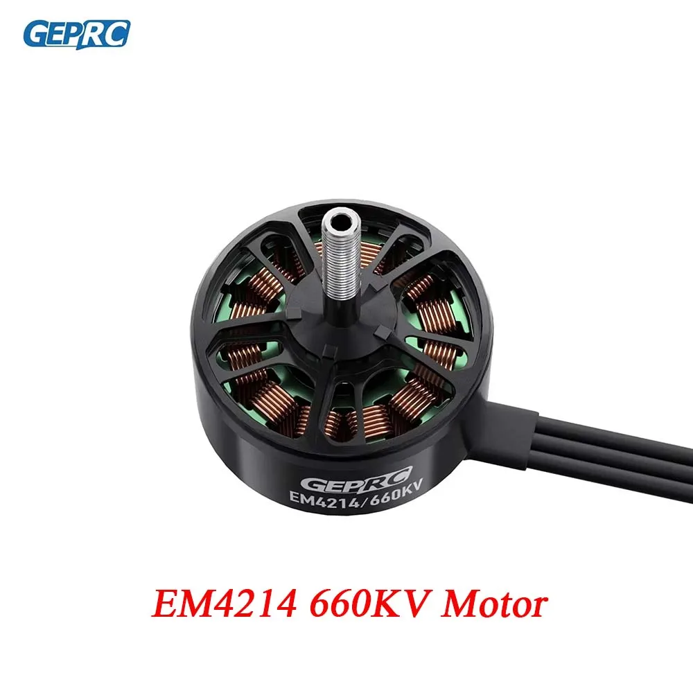 

GEPRC EM4214 660KV Motor 80A-100A Brushless 25.2V Black Motor for 12-14 inch Long-Range FPV Racing RC Drone Multicopter