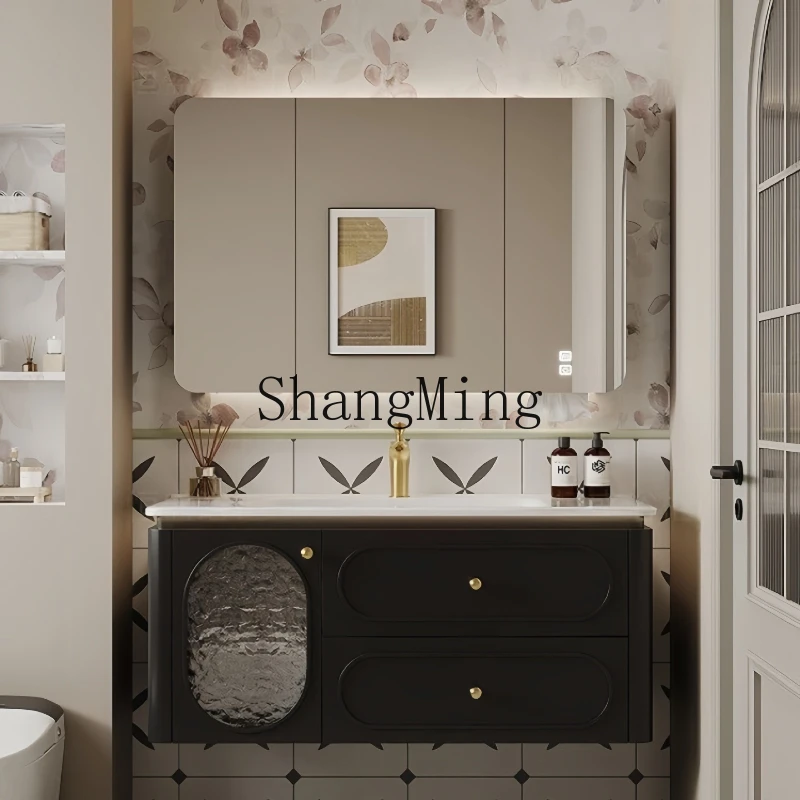 

SM new oak paint antique bathroom bathroom cabinet combination ceramic integrated