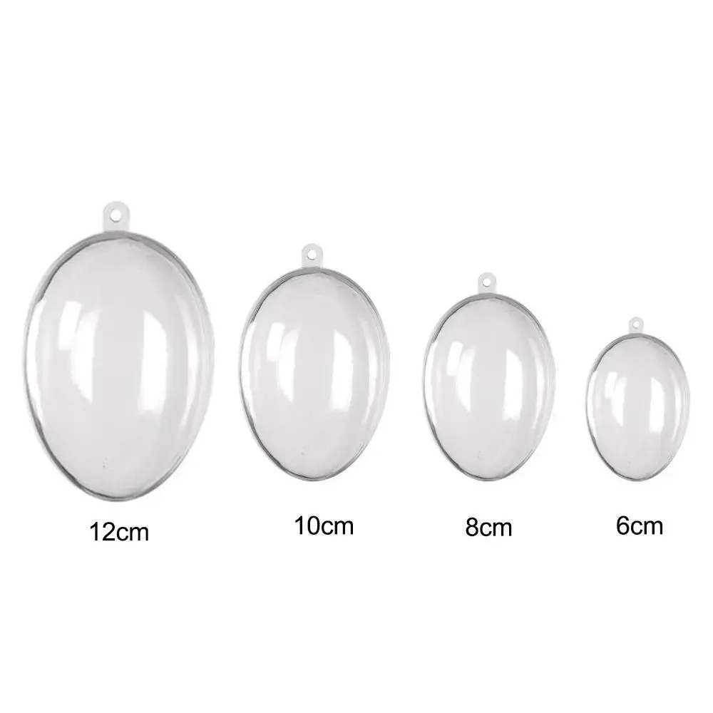 5PCS Party Supplies Easter Eggs Home Decoration Egg Shape Favors Candy Box Hollow Hanging Decor Fillable Plastic Clear Ball