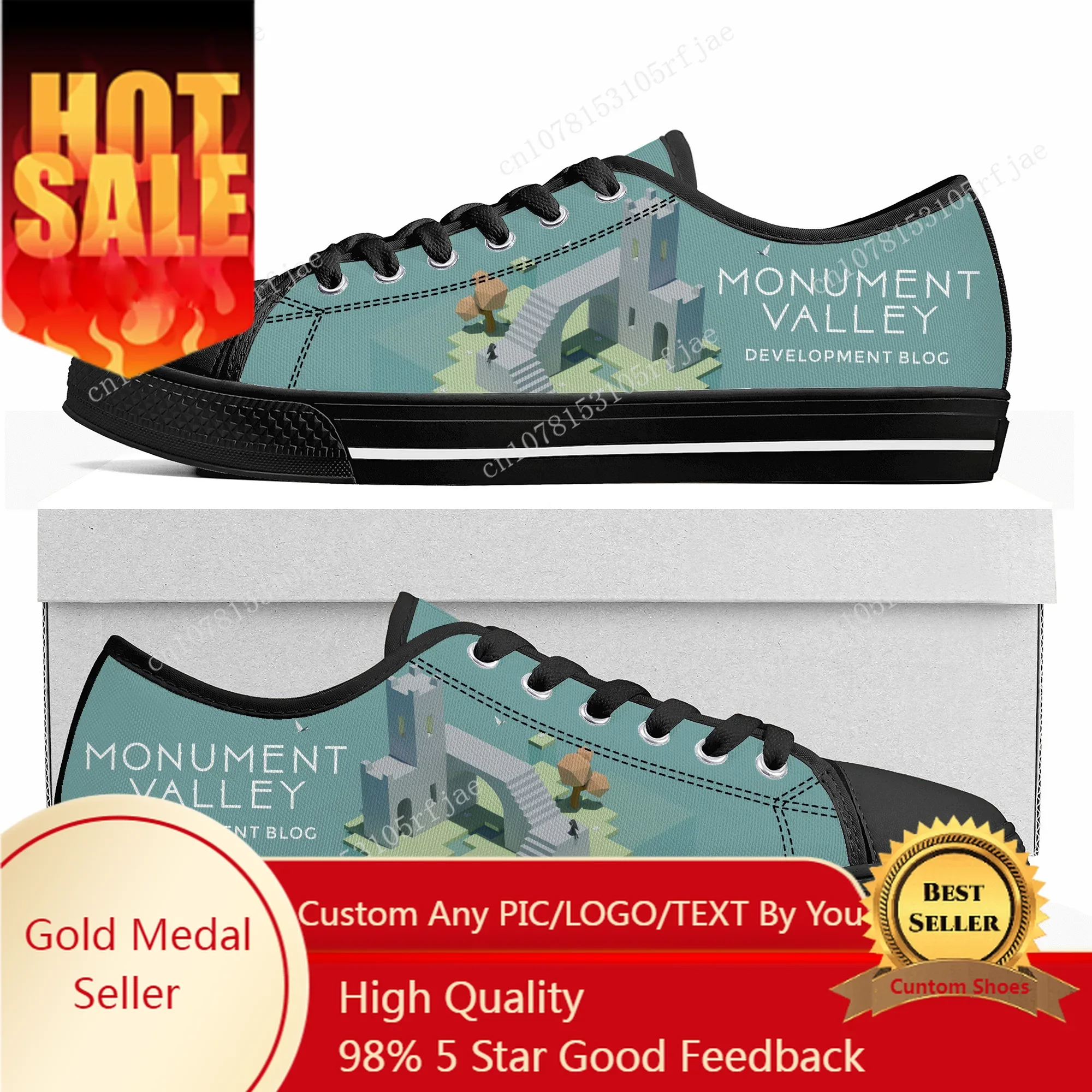 

Monument Valley Low Top Sneakers Hot Cartoon Game Womens Mens Teenager Shoes Casual Tailor Made Canvas Sneaker