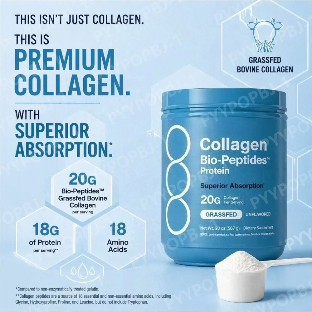 Collagen Peptides Powder Hydrolyzed Protein Unflavored Easy Mix Daily Beauty Nutrition Supplement High Protein Collagen Powder - Image 6