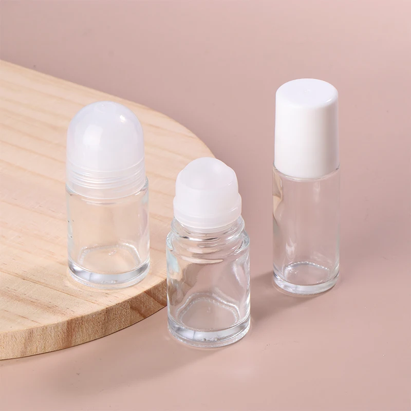 에센셜 오일 향수용 빈 유리 롤 온 병, 플라스틱 롤러 병, 누출 방지 화장품 용기, 30 ml, 50ml