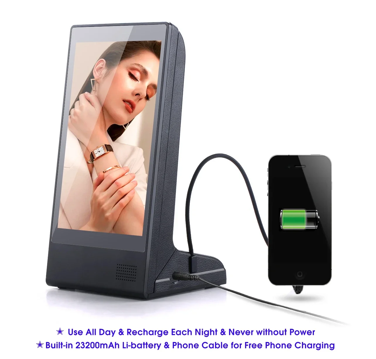 FYD-898 RAM2G Android 8.1 Remotely CMS Control WiFi Horizontal Single LCD Touch Screen Media Player Tabletop Digital Signage