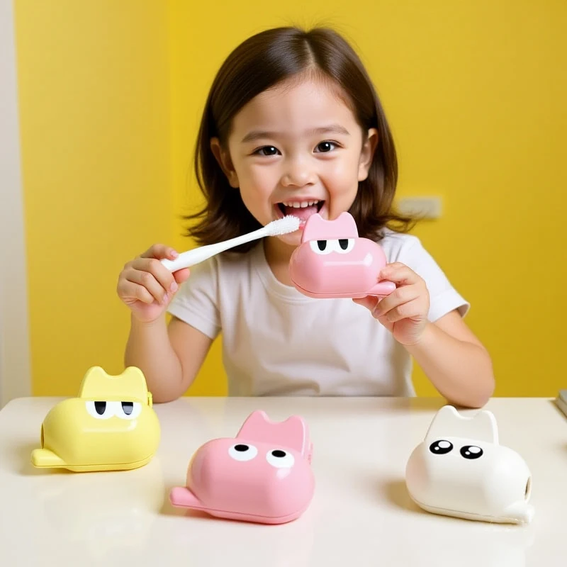 

1/3Pcs Portable Toothbrush Holder Must-have Travel Toothbrush Protective Cap Cute Cat Shape Hiking Camping Brush Cap Case