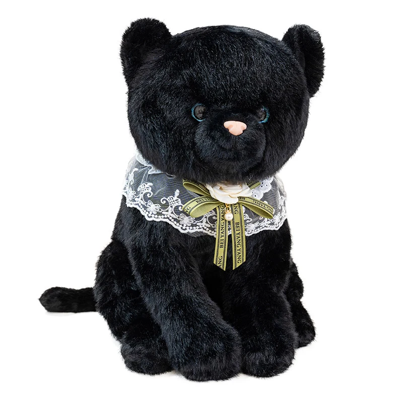 

33/45/60cm Cute Black Cat Plush Toys Stuffed Soft Sitting Animal Cat Pillow Simulation Cat Dolls Birthday Xmas Gift