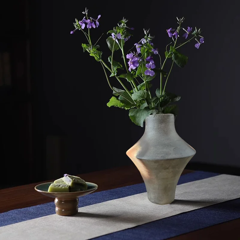 

Wabi Stillwind retro clay flower ware homestay model house flower decoration dining table arrangement flower