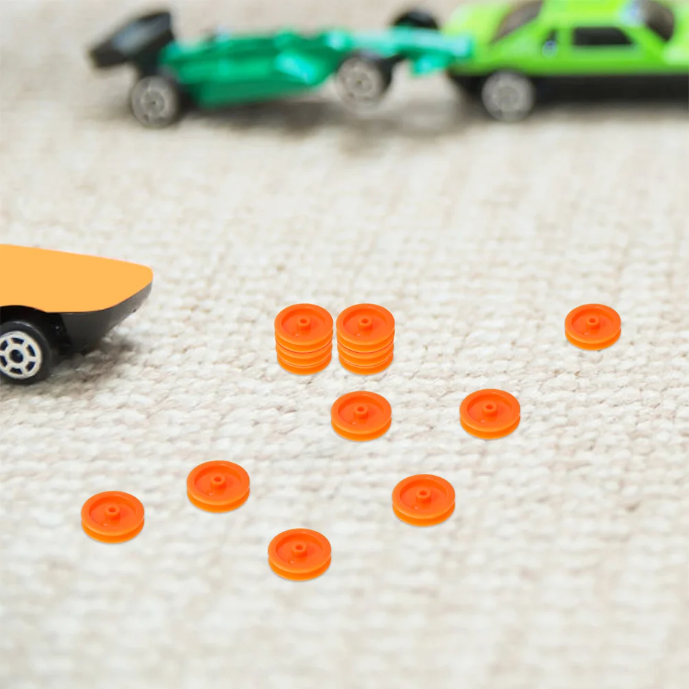 50 szt. Plastikowe koło pasowe okrągły adapter zabawka akcesoria do modyfikacji samochodu mała ręczna skrzynia biegów napęd Mini DIY Rc