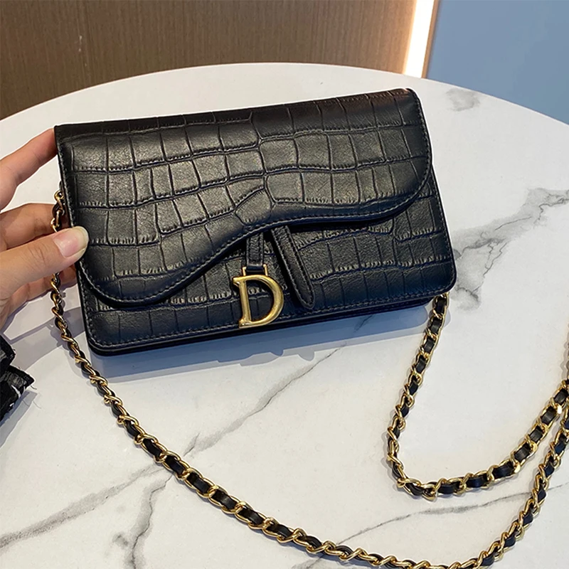 

Genuine Leather Women Bag High-end Crocodile Snake Pattern Square Trend Versatile Shoulder Bag Wallet Mobile Phone Crossbody Bag